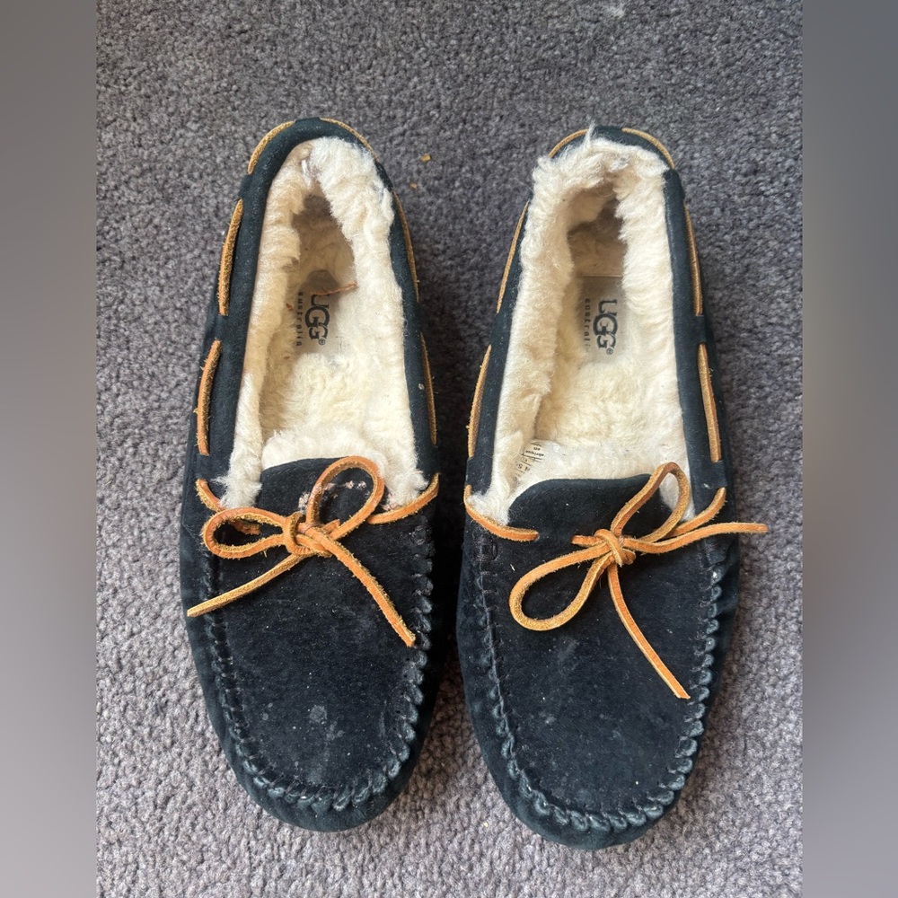 UGG Black and Cream Shearling Footwear